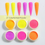 12 Boxes Neon Nail Powder Eyeshadow Pigment Fluorenscence Spangle Nail Glitter Chrome Dust DIY Nail Decoration