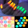 12 Boxes Neon Nail Powder Eyeshadow Pigment Fluorenscence Spangle Nail Glitter Chrome Dust DIY Nail Decoration