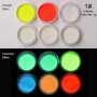 12 Boxes Neon Nail Powder Eyeshadow Pigment Fluorenscence Spangle Nail Glitter Chrome Dust DIY Nail Decoration