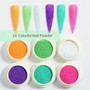 12 Boxes Neon Nail Powder Eyeshadow Pigment Fluorenscence Spangle Nail Glitter Chrome Dust DIY Nail Decoration