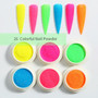 12 Boxes Neon Nail Powder Eyeshadow Pigment Fluorenscence Spangle Nail Glitter Chrome Dust DIY Nail Decoration