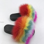 New Luxury Fur Slippers Women Real Fox Fur Slides Home Furry Flat Sandals Female Cute Fluffy House Shoes Woman