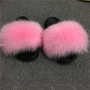 New Luxury Fur Slippers Women Real Fox Fur Slides Home Furry Flat Sandals Female Cute Fluffy House Shoes Woman