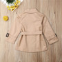 Toddler Girls Solid Trench Coat Autumn Jacket Windbreaker Coat