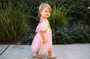 Baby Girl Pink and Gold Sequin Dress Velvet Bow