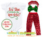 Baby Toddler Girl Christmas Outfit Sparkle Red Sequins Bow