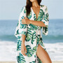 Printed Women Summer Beach Wear Bikini Wrap Dress