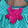 Baby Girls Mermaid Bikini Swimwear Swimsuit Bathing Suit Swimming Star Scale Clothes Set 2-7Y