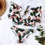 Print High Waist Ruffle Bikini set