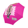 HipHop Pink Hair Don't Care Auto-Foldable Umbrella