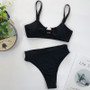High Waist Bikini 2020 Sexy Women Swimsuit Swimwear Female One Shoulder Thong Brazilian Bikini set Biquini Bathing Suit