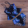 Push Up  Floral  Two Piece Tankini Set