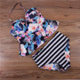 Push Up  Floral  Two Piece Tankini Set