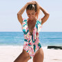 Flounce Off Shoulder Ruffle One Piece Swimsuit