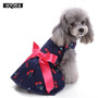 Girly Navy Blue Cherry Print Dog Dress