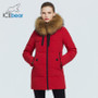 icebear 2020 brand women's clothing new products winter warm  ladies cotton jacket with fur collar women's parkas  GWD20172I