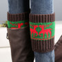 Women Christmas Winter Leg Warmers Crochet Boot Knit Socks Toppers Cuffs Popular