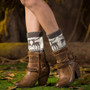 Women Christmas Winter Leg Warmers Crochet Boot Knit Socks Toppers Cuffs Popular