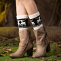 Women Christmas Winter Leg Warmers Crochet Boot Knit Socks Toppers Cuffs Popular