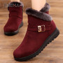 Winter boots women shoes 2020 solid flat plush warm snow boots women sneakers zipper winter ankle boots casual shoes woman