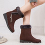 Winter boots women shoes 2020 solid flat plush warm snow boots women sneakers zipper winter ankle boots casual shoes woman