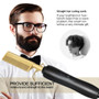 Multifunction Beard Straightening Hot Comb Electric Straight Hair Brush Styling Gold Irons Hair Straightener Quick Heating 450F