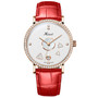 2020 Fashion Women Watch Diamond Waterproof Automatic Mechanical Ladies Watches With Red Leather Seagull Movement Gift