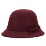 Vintage Wool Felt Bowler Derby Fedora Hat - 6 Colors