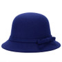 Vintage Wool Felt Bowler Derby Fedora Hat - 6 Colors