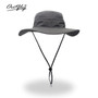 Breathable Mesh Polyester Wide Brim Bucket Hat (Unisex)  - 12 Colors