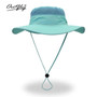 Breathable Mesh Polyester Wide Brim Bucket Hat (Unisex)  - 12 Colors