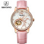 SEKARO New Fashion Automatic Mechanical Women's Watch Luxury Brand Trend Casual Diamond Ring High Quality Design Women's Watch