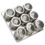 12 Magnetic Spice Containers Spice Tins - Wall Mounted