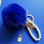 Pom Pom Jeweled Keychain