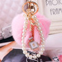 Pom Pom Jeweled Keychain