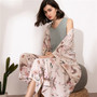 JULY'S SONG 4 Pieces  Soft Autumn Winter Women Pajamas Sets  Floral Printed Sleepwear With Shorts Female Leisure Nightwear Suit