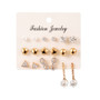 12 Pairs/Set Women's Earrings Set Stud Earrings For Women Bohemian Fashion Jewelry Vintage Geometric Crystal Pearl Earrings 2020