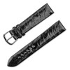 black genuine crocodile flat replacement watch band black genuine crocodile flat replacement watch band