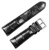 black genuine alligator chrono long matte finish replacement watch band
