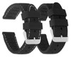 textured silicone contrast stitching replacement watch band textured silicone contrast stitching replacement watch band
