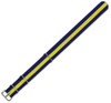 Navy/ Yellow nylon replacement watch band Navy/ Yellow nylon replacement watch band