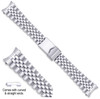 silver jubilee style solid link replacement watch band