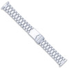 silver president style link replacement watch band