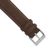 deBeer Dark Brown Vegan Microfiber with White Stitching  Watch Band