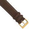 deBeer Dark Brown Vegan Microfiber with White Stitching  Watch Band