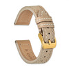 deBeer Tan Suede Leather Stitched with Brushed Buckle Watch Band deBeer Tan Suede Leather Stitched with Brushed Buckle Watch Band