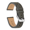 deBeer Grey Suede Leather Stitched with Brushed Buckle Watch Band deBeer Grey Suede Leather Stitched with Brushed Buckle Watch Band