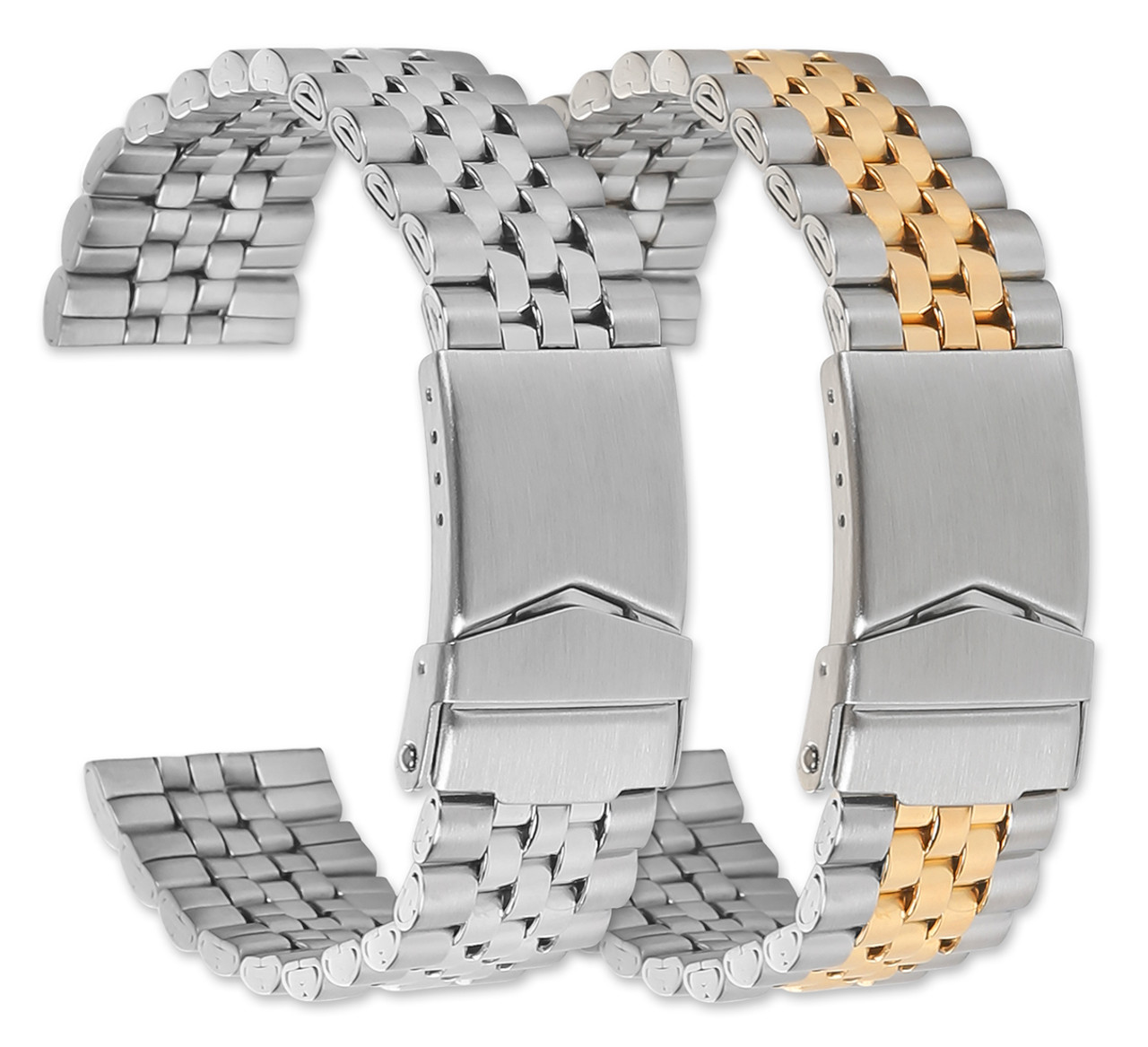 Women's Jubilee Link Style Metal Watch Band - Silver - (fits 12mm to 17mm)