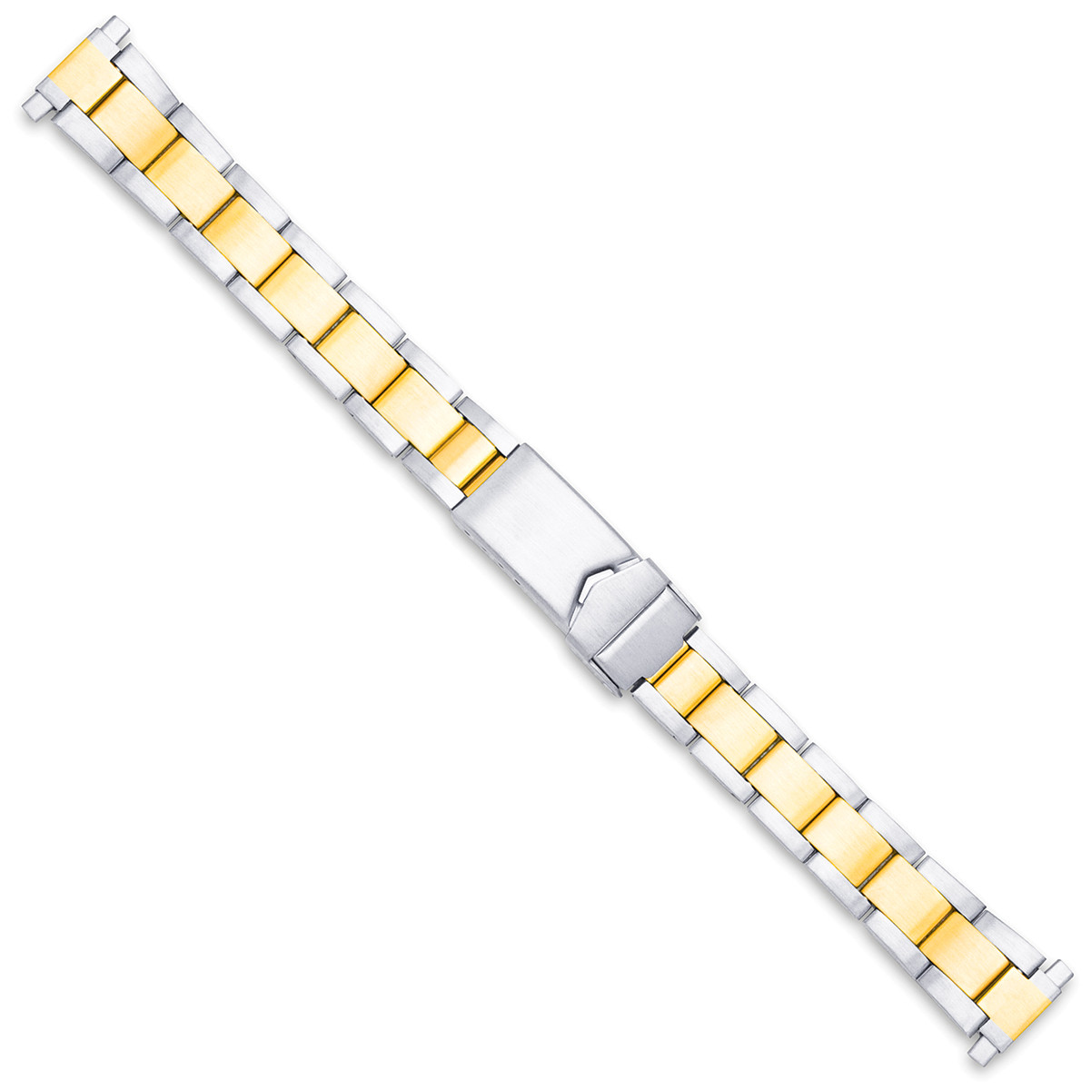 Women's Oyster Link Style Metal Watch Band Silver (fits 11mm to 16mm)