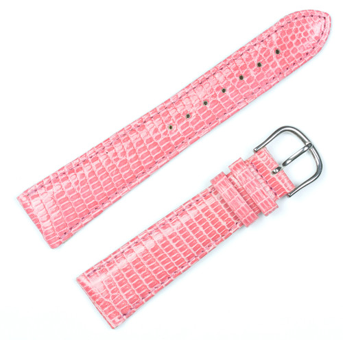 Pink Lizard Apple Watch Leather Band